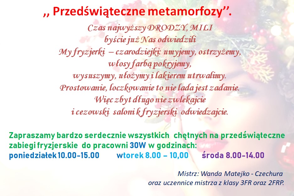 przedświateczne fryzury